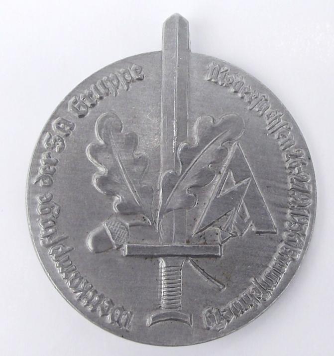 1936 Dated SA Event Badge, Tinnie.