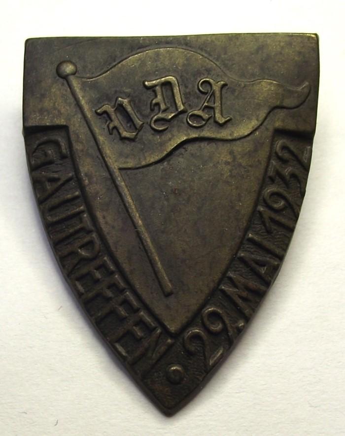 VDA Event Badge/Tinnie. Gautreffen, 1932.