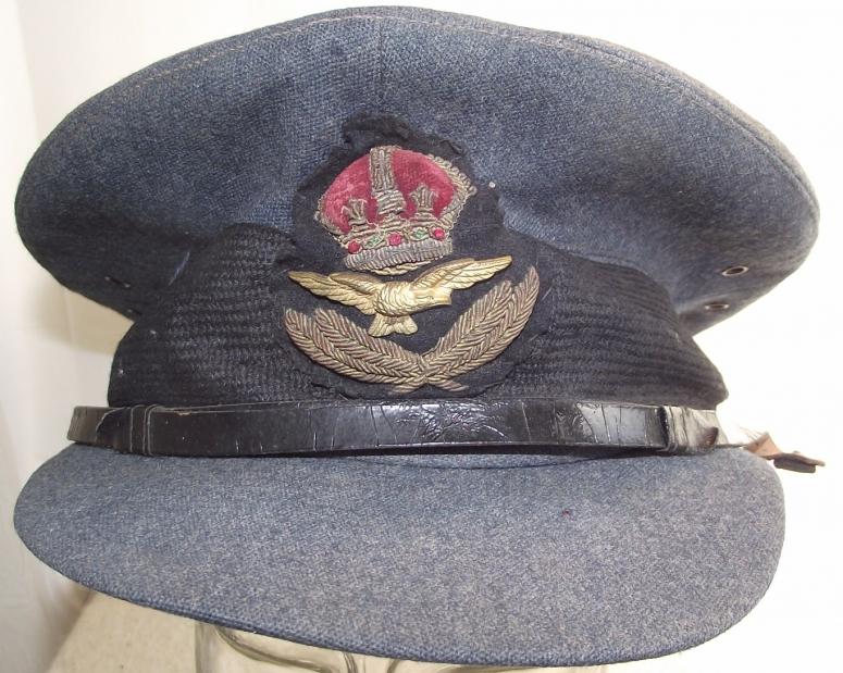 Named WW2 RAF Officers Visor Cap.
