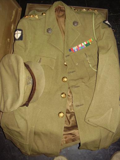 Large Named WW2 Eighth Army RASC Officers Uniform 