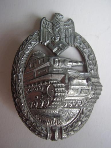 R.K. Marked  Silver Panzer Award  Badge