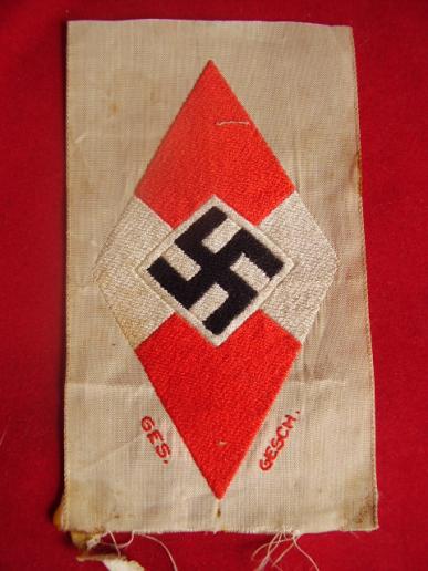 Hitler Youth , BDM, Cloth Arm Insignia with RZM La