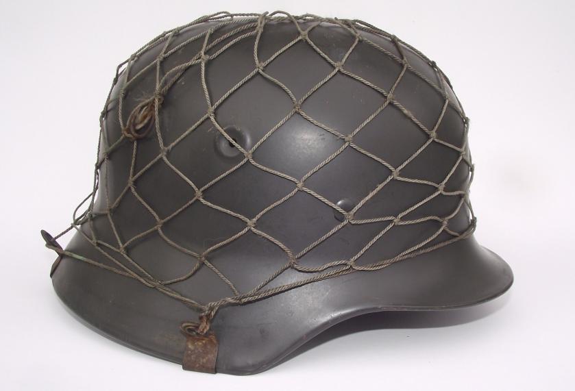 West German BGS M40 Steel Helmet and Net.