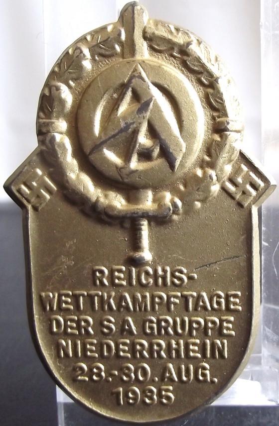 SA Gruppe Niederrhein 1935 Tinnie.