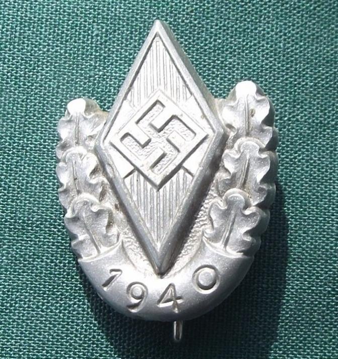 1940 Dated HJ Sports Participation Badge.