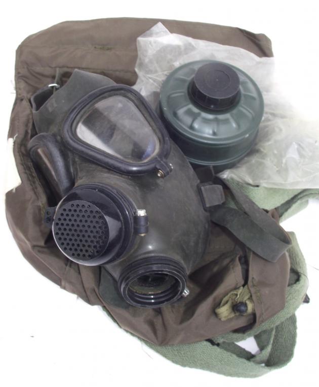 Iraqi Made Gas Mask and Bag.