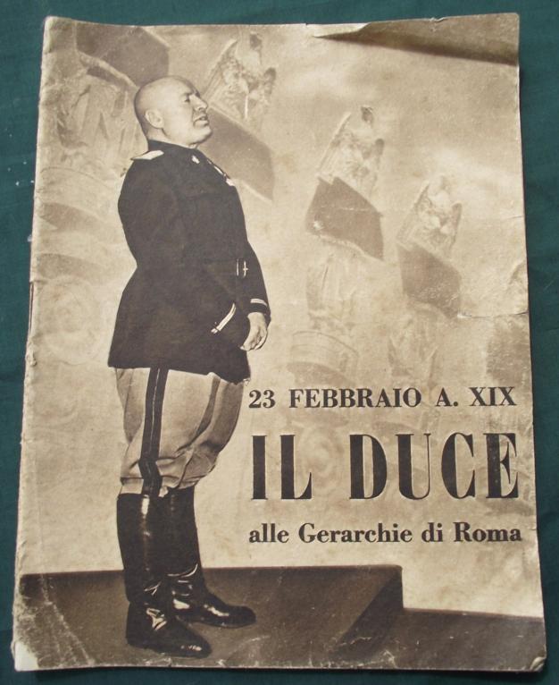 Italian ''IL DUCE'' Fascist Pamphlet.