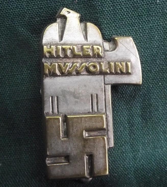 Hitler/Mussolini Event Badge.