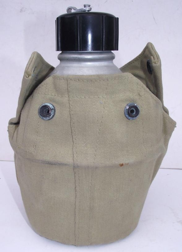 Iraqi Canteen and Cover. Jihm marked.