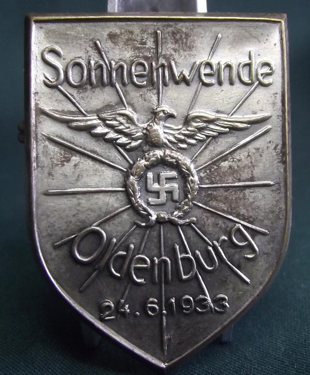 1933 Sonnenwende Oldenburg Event Badge/Tinnie.