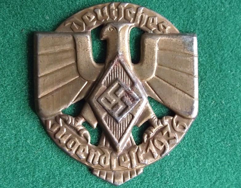 1936 Deutsches Jugendfest Event Badge.