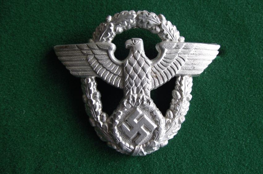  Police Visor Metal Cap Eagle.