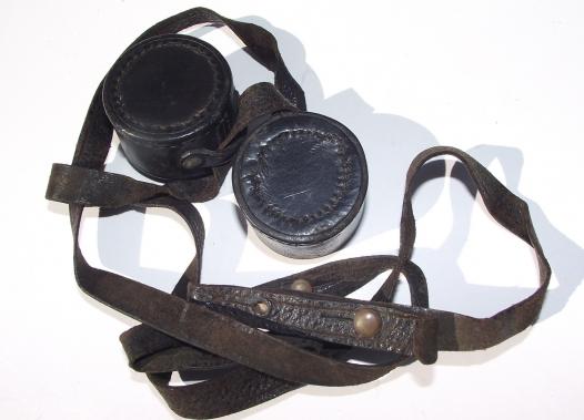 British Naval 7x50 Binocular Leather Eyecups and Neck Strap.