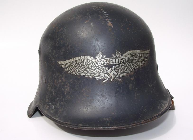 M34 Square Dip Luftschutz Steel Helmet.