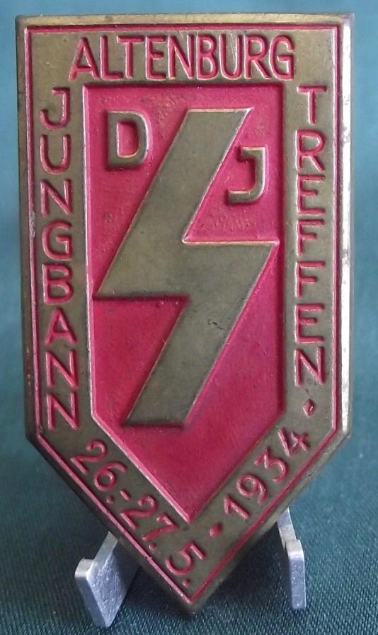 1934 Junbann Treffen Altenburg Event Badge / Tinnie.