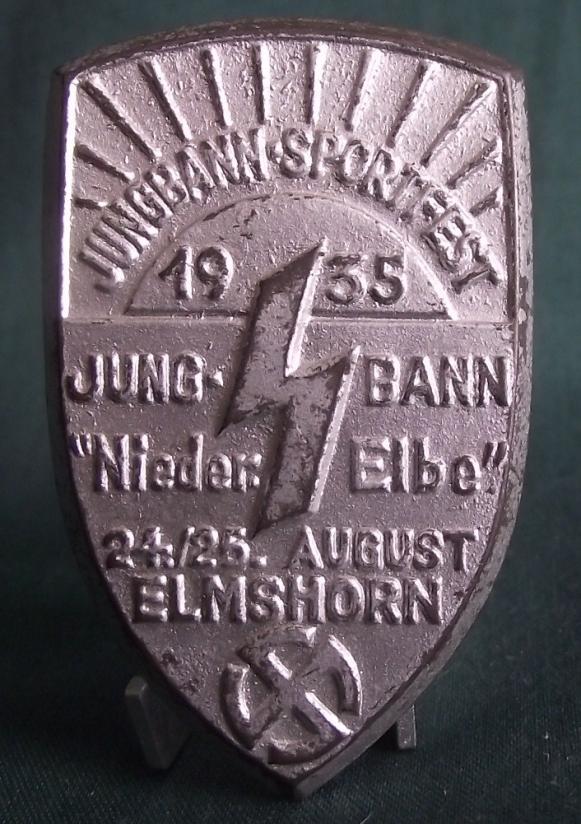 Hitler Youth Event Badge/Tinnie.1935 Jung Bann, Elmshorn.