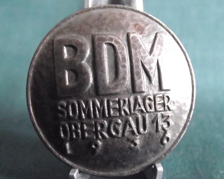 Hitler Youth Event Badge/Tinnie.1936, BDM Sommerlarger, Obergau 13.