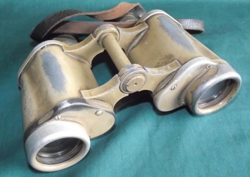 ''ddx'' Marked German 6X30 Ordnance Tan Binoculars. 