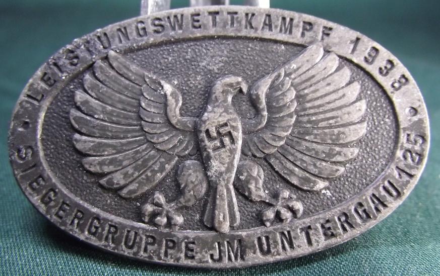 Hitler Youth Event Badge/Tinnie. JM Untergau 125, 1938.