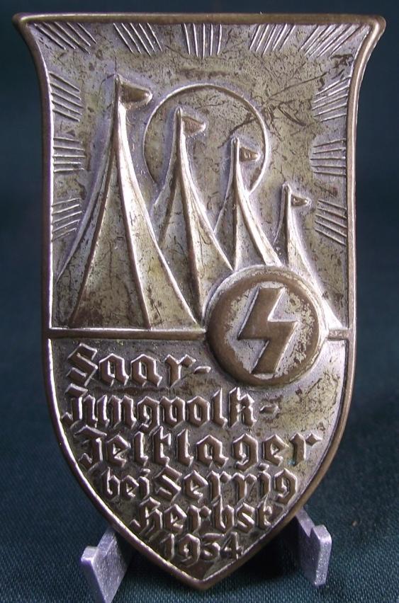 Hitler Youth Event Badge/Tinnie. DJ Zeltlager 1934