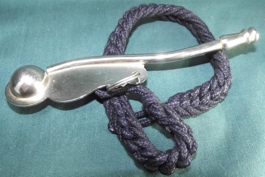 German Naval Bosun's Whistle and Lanyard.