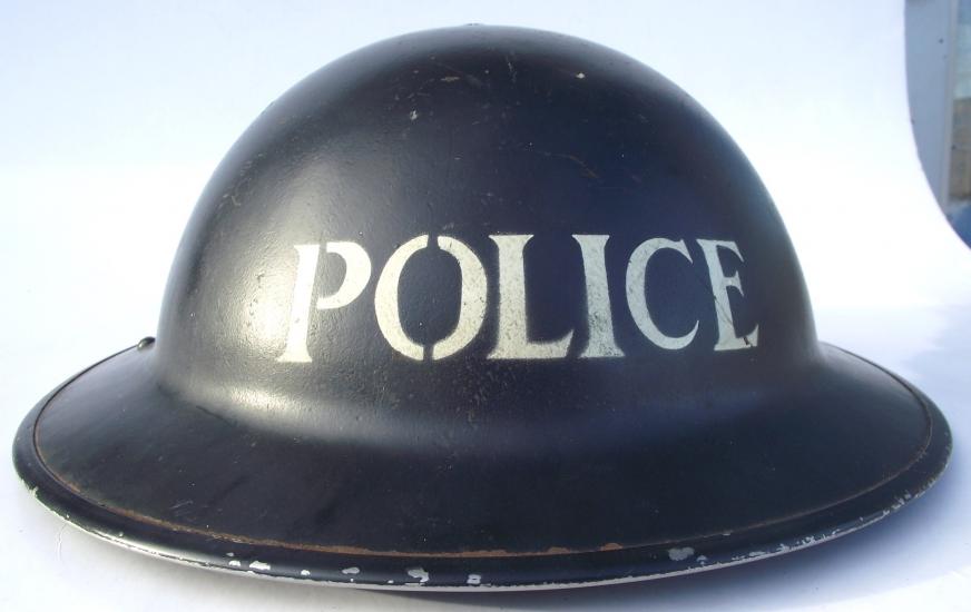 WW2 British Police Helmet with ID and Top Secret Police Duties In Event Of Invasion Notes.