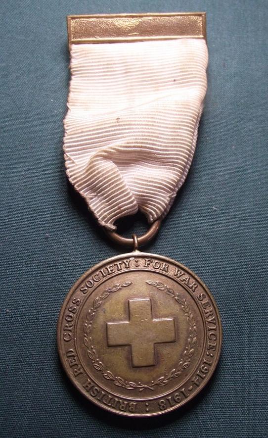 Named 1914/18 British Red Cross Service Medal.129 Glam, VAD.