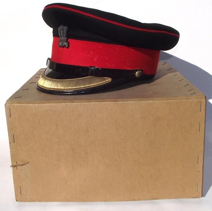 Named Royal Regiment of Wales Officers Visor Cap.