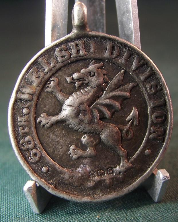 68th Welsh Division Silver Watch Fob.