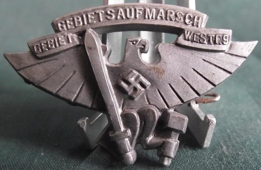Hitler Youth Event Badge/Tinnie. Gebietsaufmarch Westf.9