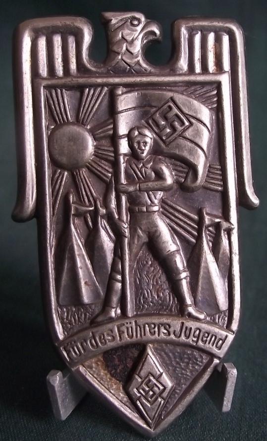 Hitler Youth Event Badge/Tinnie. Fur des Fuhrers Jungend.