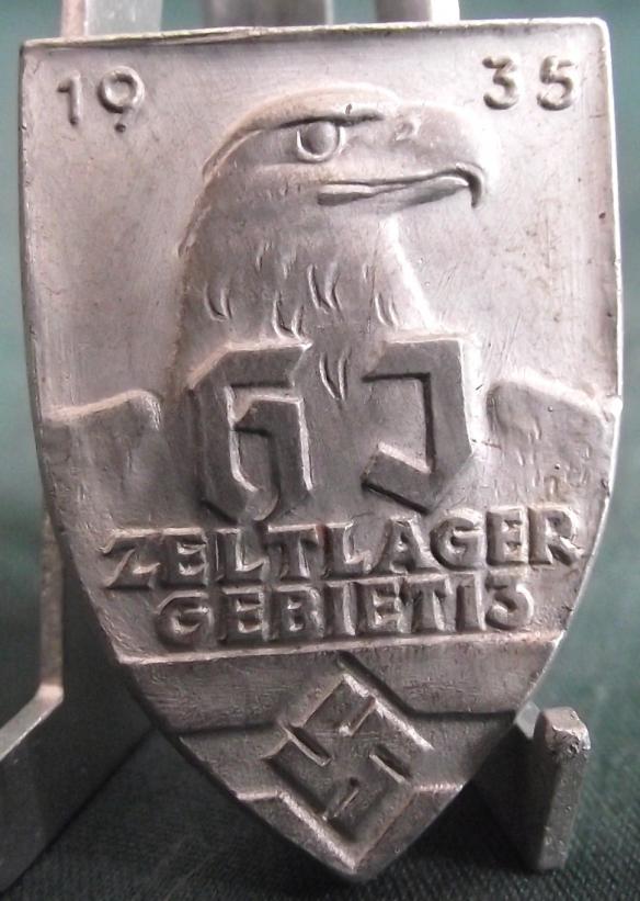 Hitler Youth Event Badge/Tinnie. HJ Zeltlager Gebiets 13, 1935.