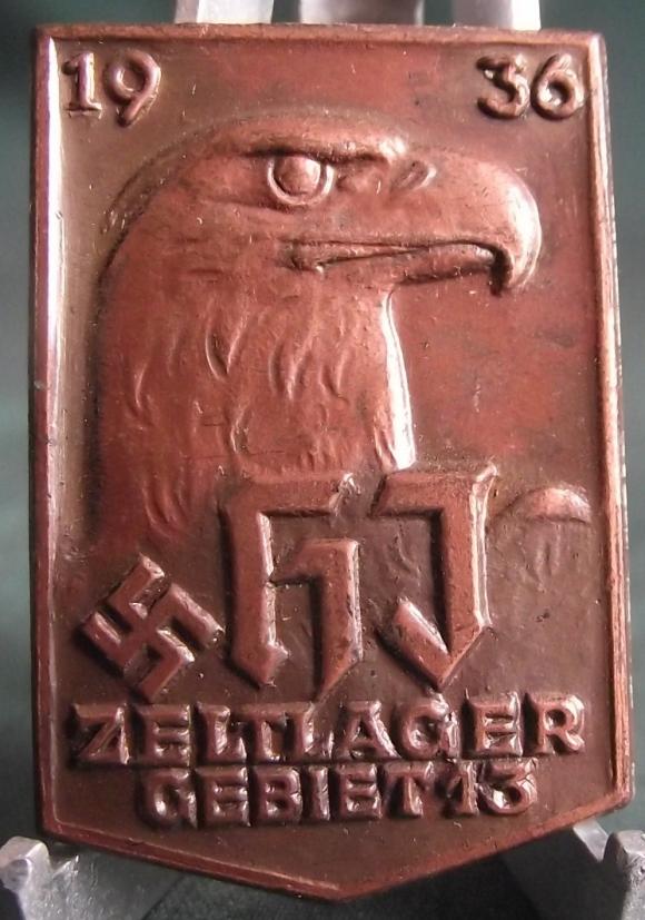 Hitler Youth Event Badge/Tinnie. HJ Zeltlager Gebiets 13, 1936.