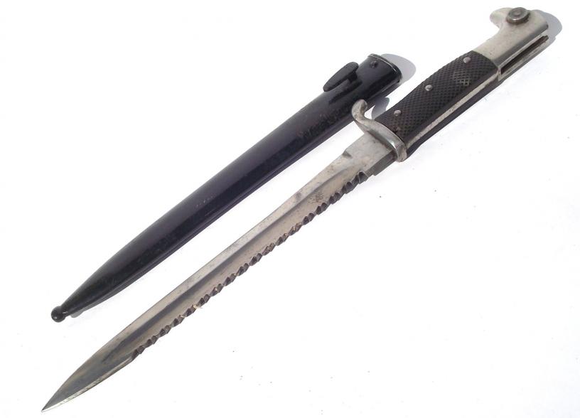 WW1 German KS98 Sawback Bayonet.