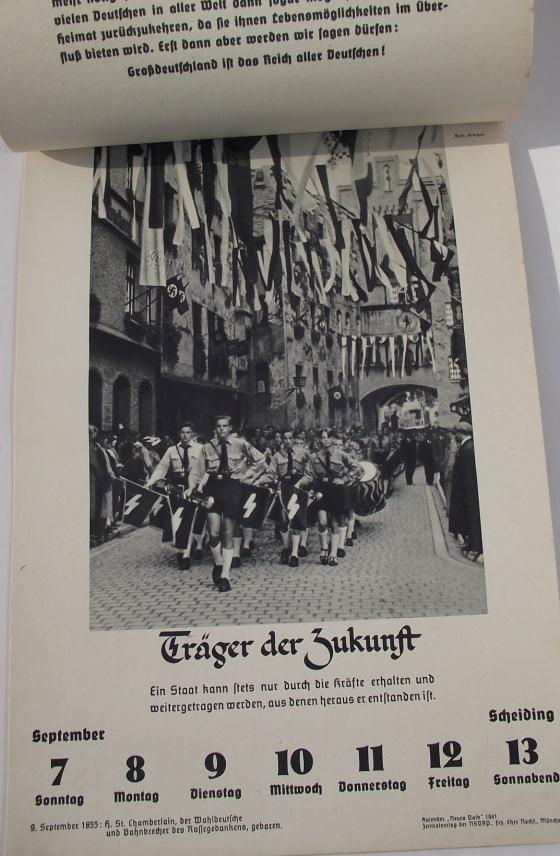 1941 Dated NSDAP Picture Calander.