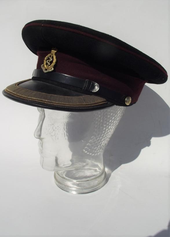 Named RAMC Officers Visor Cap, Major E.S.Ashford, 1935-1971.