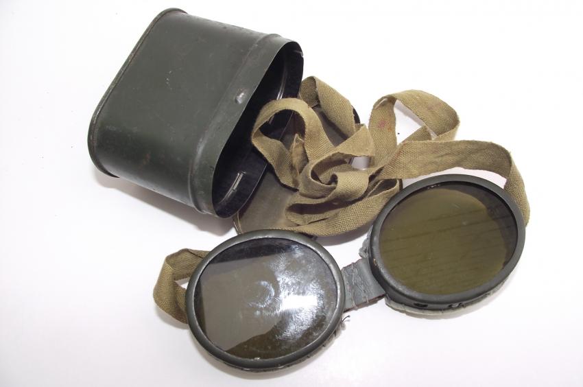 Cased Military Goggles.