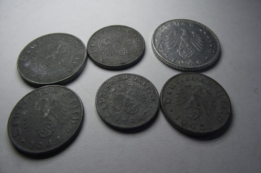 6 X German 1930's Coins