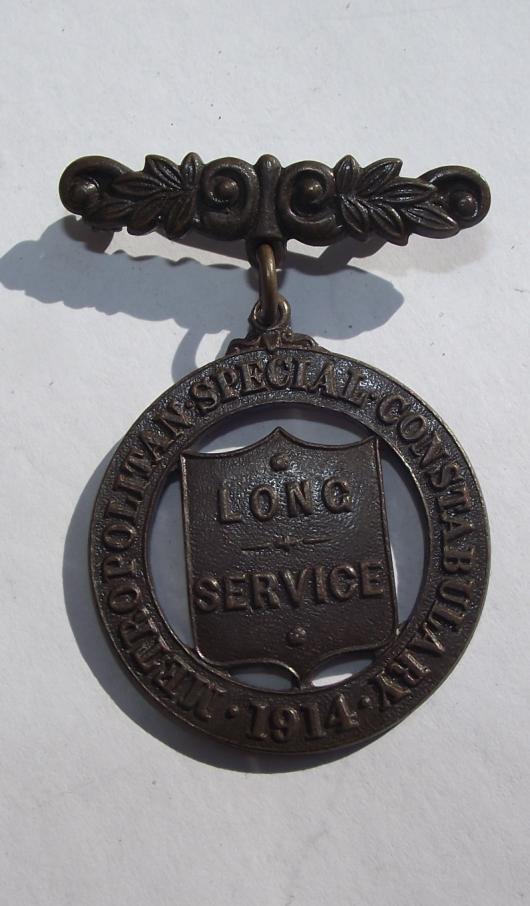 British WW1 Metropolitan Special Constabulary Bronze Long Service Medal. 1914..