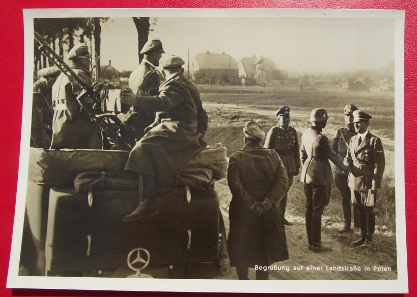 Hoffmann Photo Post Card, Hitler Visits The Polish Front.