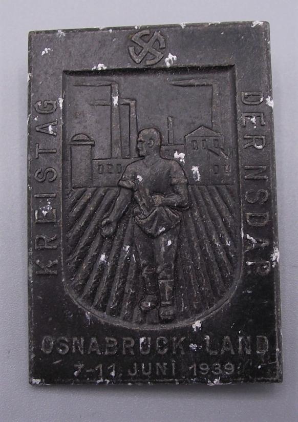  Event Badge/ Tinnie. Kreistag Der NSDAP, Osnabruck, 1939.