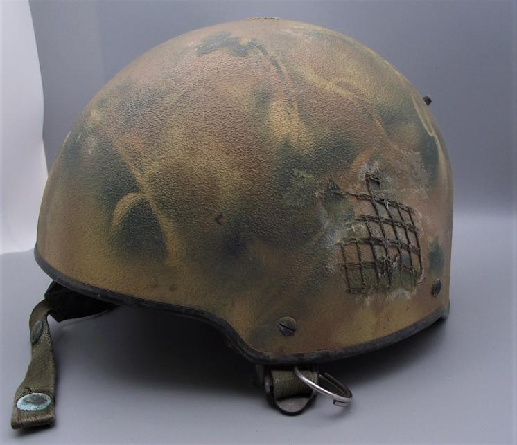 British MK7 Camouflage Combat Helmet.