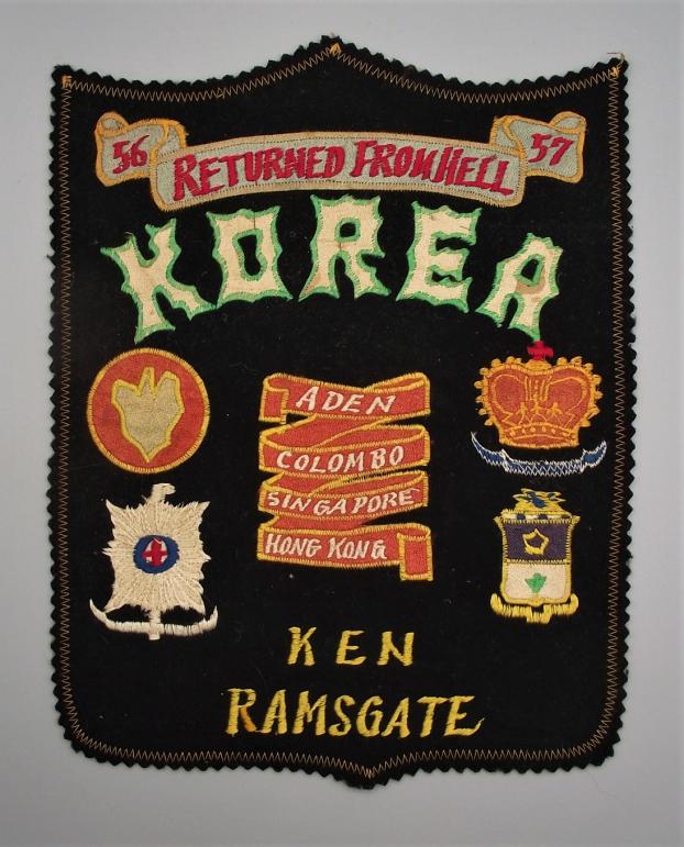 Large British Veterans Koeran War Cloth Patch. Returned From Hell.