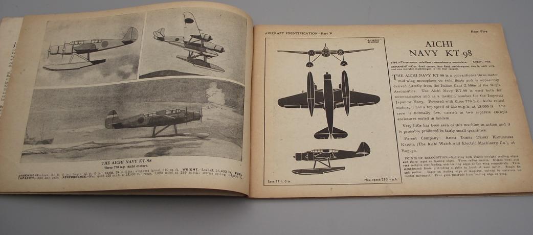 Japanese Aircraft Identification Booklet.