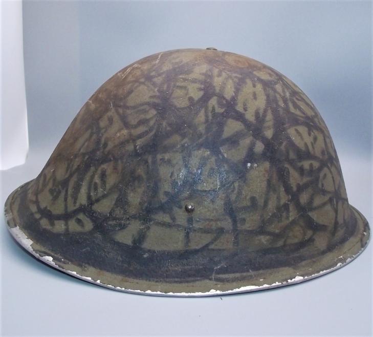 Camouflage British 1943 Dated MKIII Steel Helmet
