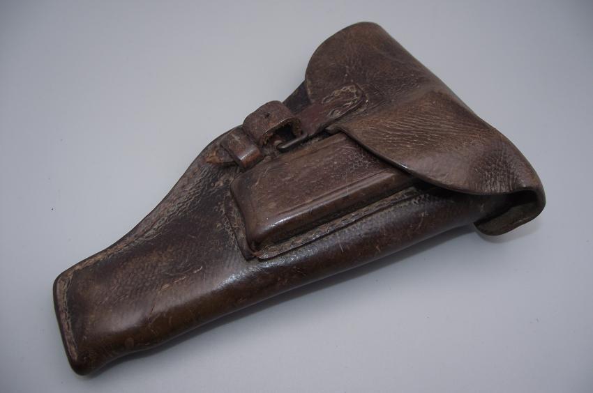 WW1 1915 Dated German 7.65mm Leather Pistol Holster. I.R.95, MG.