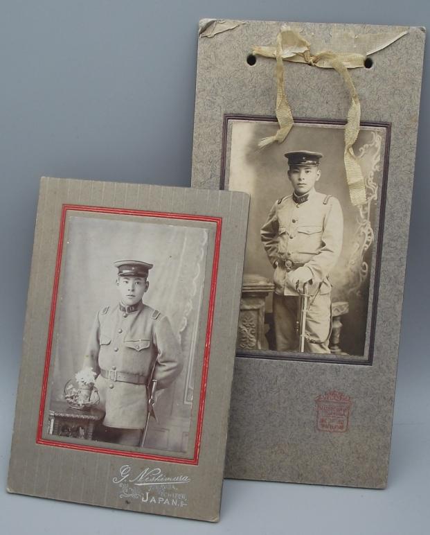 Two Imperial Japanese Officer Studio Portraits.