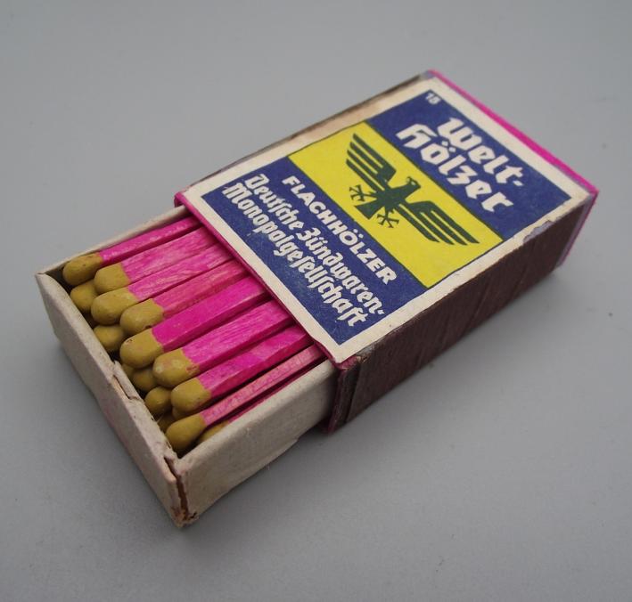 German Personal Item. Box of Wooden Safety Matches.