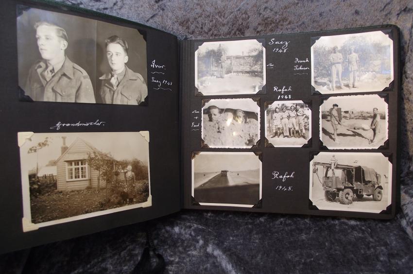 1948 British Troops Middle East, Rafah, Photo Album, Cardiff Family.