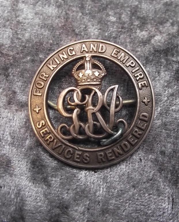 WW1 British Numbered Wound Badge.